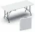 Vounot Klappbarer Campingtisch 180x75cm HDPE 8 Personen, Weiß