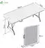 Vounot Klappbarer Campingtisch 180x75cm HDPE 8 Personen, Weiß