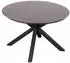 Mr. Deko Almeria Gartentisch rund 120cm Aluminium/Keramik hellgrau (BL27103)