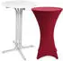 Beautissu Stehtisch mit Husse, klappbar, rund, Bordeaux, Metall, Ø80x110cm