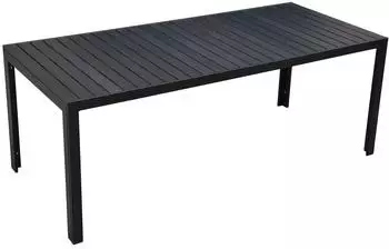 Outsunny Gartentisch Aluminium Terrasse WPC schwarz (01-0703-1)