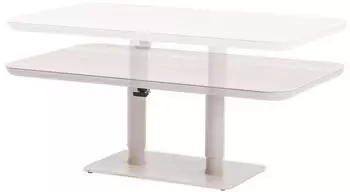 Zebra Move Lifttisch 140x80cm Aluminium/Keramikfliese Natur/Taupe