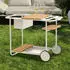 Zebra Somerset Servierwagen Aluminium/Teak Natur/Taupe
