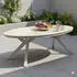 LC Home Terano Gartentisch Low Dining 220x120cm Aluminium/Sinterstone Natur/Taupe