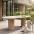 Hartman Valencia Gartentisch 220x100cm Aluminium/Keramikfliese Natur/Braun