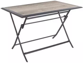 Hesp&eacute;ride Azua rectangular folding garden table 4 persons smoke grey
