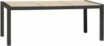 DCB Garden Venice garden table aluminium with ceramic top 195 x 90 x 75 cm anthracite grey beige