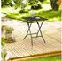 Relaxdays Square folding garden table 62 x 62 x 73 cm black