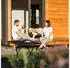 Relaxdays Square folding garden table 62 x 62 x 73 cm black