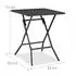Relaxdays Square folding garden table 62 x 62 x 73 cm black