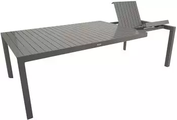 DEGAMO BAGO XL Gartentisch ausziehbar 195/255x120cm Aluminium Silbergrau (55671)