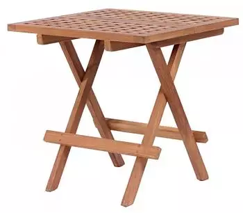 deVries Woodie Beistelltisch Teakholz klappbar, eckig, 50x50cm