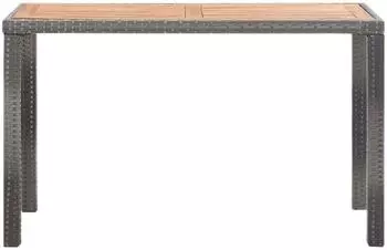 vidaXL Gartentisch Massivholz Akazie Anthrazit/Braun 123x60x74cm (46451)
