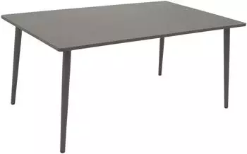 DEGAMO Denver Gartentisch Stahl 100x160cm mittelgrau (36521)