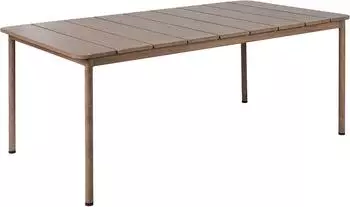 Beliani Flavia Gartentisch, Aluminium, braun, 185x96cm