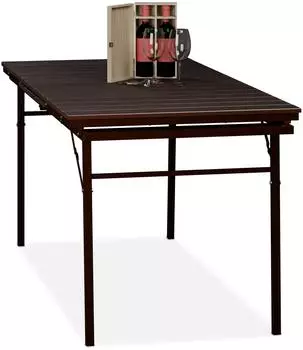 Relaxdays Gartentisch klappbar ausziehbar, Kunststoff/Stahl, 8 Personen, braun