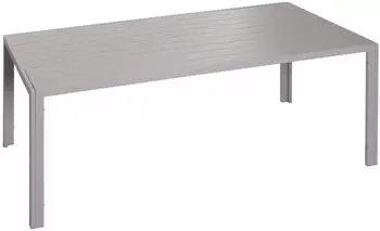Chefgastro Alu-Esstisch rechteckig 180x80cm, wetterfest, hellgrau (PR_RMV120-03)