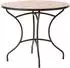 Dehner Mosaiktisch Chiara Ø90cm, H75cm, Metall/Stein, braun/Apricot