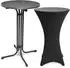 Beautissu Bellini Stehtisch klappbar mit Husse Ø80cm, Grau