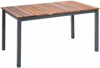 Greemotion Mackay Gartentisch Eukalyptusholz & Aluminium 150x74x90cm Anthrazit/Braun (131816)