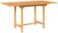 vidaXL Gartentisch Ausziehbar 110-160x80x75 cm Massivholz Teak