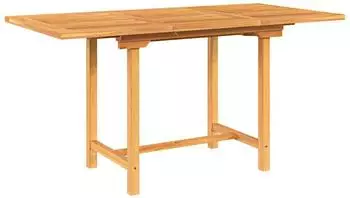vidaXL Gartentisch Ausziehbar Massivholz Teak 110-160x80x75cm (363487)