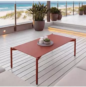 MCW Gartentisch MCW-O11 Aluminium, 105x65cm, terrakotta (MCW-O11)