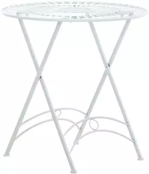 CLP Tegal Gartentisch Metall, wei&szlig;, 71x71x71cm (315740)