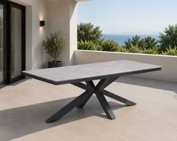 Gardissimo Armati Gartentisch Aluminium Nonwood rechteckig 180x100cm anthrazit