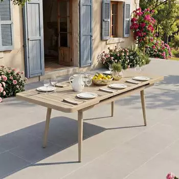 Idimex Sunny Gartentisch ausziehbar 150&ndash;200cm Aluminium champagner (95573)