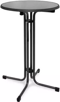 Beautissu Bellini Stehtisch klappbar &Oslash;60cm, Schwarz