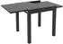 DEGAMO LIVORNO Gartentisch ausziehbar, Alu/Keramikoptik, 70/140x70cm, anthrazit/dunkelgrau (44567)