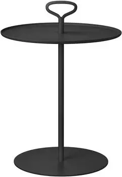 Blomus PORTER Outdoor-Beistelltisch Aluminium &Oslash;42cm, schwarz (62224)