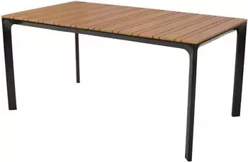 Merxx Gartentisch 156x90cm Kunststoff Holzoptik