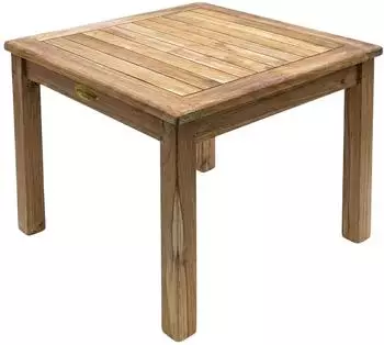 Spetebo Beistelltisch Teakholz Massivholz 50x50cm unbehandelt (940261)