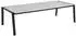 Brafab Lyra Loungetisch 140x75x40cm, Edelstahl schwarz, Glas 3D-Druck Beton