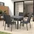 Angel Living Ausziehbarer Gartentisch Aluminium 80-160x75cm dunkelgrau (ET-8576T)