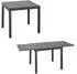 Angel Living Ausziehbarer Gartentisch Aluminium 80-160x75cm dunkelgrau (ET-8576T)