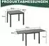 Angel Living Ausziehbarer Gartentisch Aluminium 80-160x75cm dunkelgrau (ET-8576T)