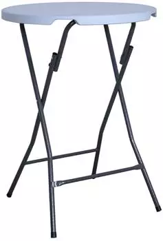 Acamp Le Havre Stehtisch klappbar, rund &Oslash;80cm H110cm, Stahlrohr, silbergrau (4013556571654)