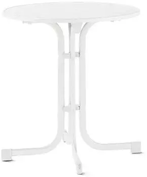 Sieger Boulevard Klapptisch rund, mecalit&reg;-PRO-Platte, Marmor wei&szlig;, &Oslash;70cm (Boulevard)