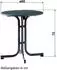 Sieger Boulevard Klapptisch rund, mecalit®-PRO-Platte, Marmor weiß, Ø70cm (Boulevard)