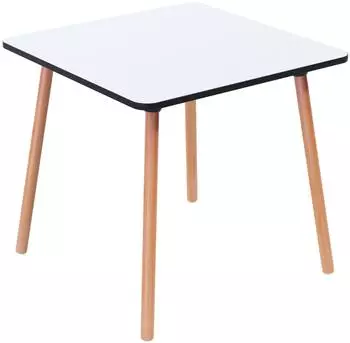 Paperflow Palomba Bistrotisch quadratisch MDF wei&szlig;/buche 80x80x75cm (TRPC80.23.13)