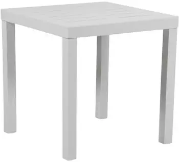 Brafab Belfort Beistelltisch Aluminium wei&szlig; 50x50cm (4788-5)