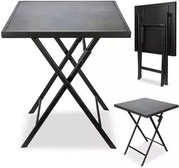 Brubaker Bergamo Klapptisch 58x58cm Stein-Optik, grau (1128)