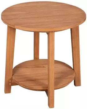Mr. Deko Milton Beistelltisch rund &Oslash;50cm Teakholz (BL26033)