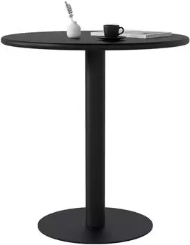 CLP Jarla Esstisch rund &Oslash;70cm MDF/Metall, schwarz (327627)
