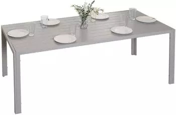 MCW MCW-N40 Alu-Esstisch rechteckig 180x80cm, hellgrau (MCW-N40)