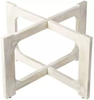 Marrakesch Orient & Mediterran Interior Cadiz Klapptisch Untergestell Holz Weiß 80cm (zen-zikc-002-we)