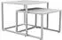 bene living Dalias Beistelltisch 2er Set, Aluminium, gesinterter Stein, hellgrau, 50x50cm (BL27116)